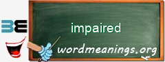 WordMeaning blackboard for impaired